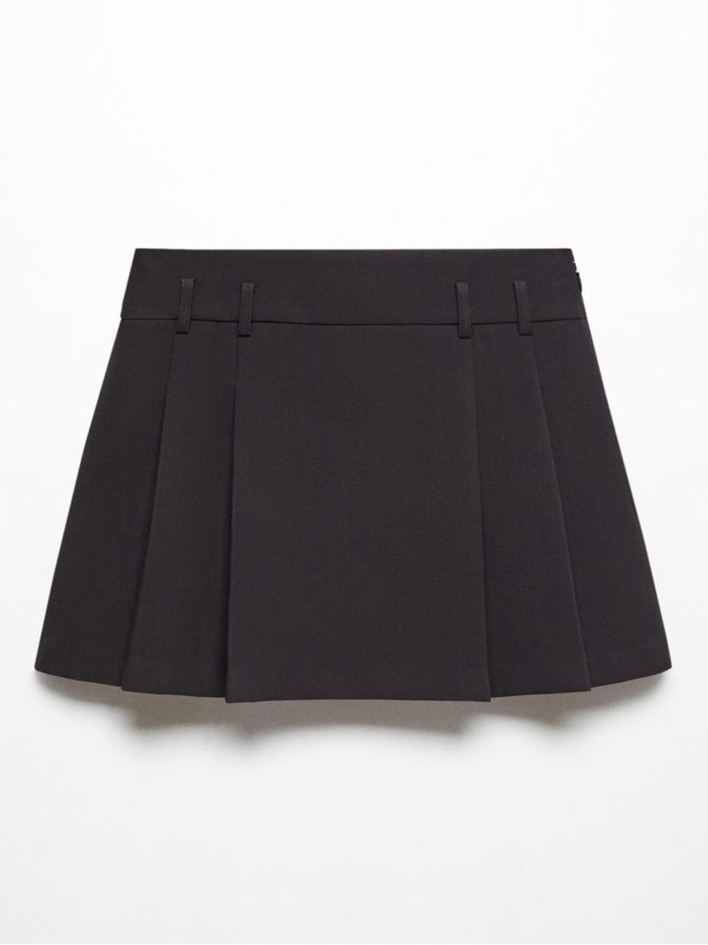 Mango Black Pleated Mini Skirt
